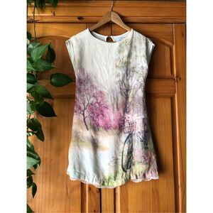 Mayoral Chic Ne Collection With Landscape Embellished Graphics Junior Dress SZ14